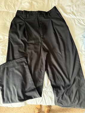 Urban Outfitters Black Elastic Waist Wide-Leg Pants